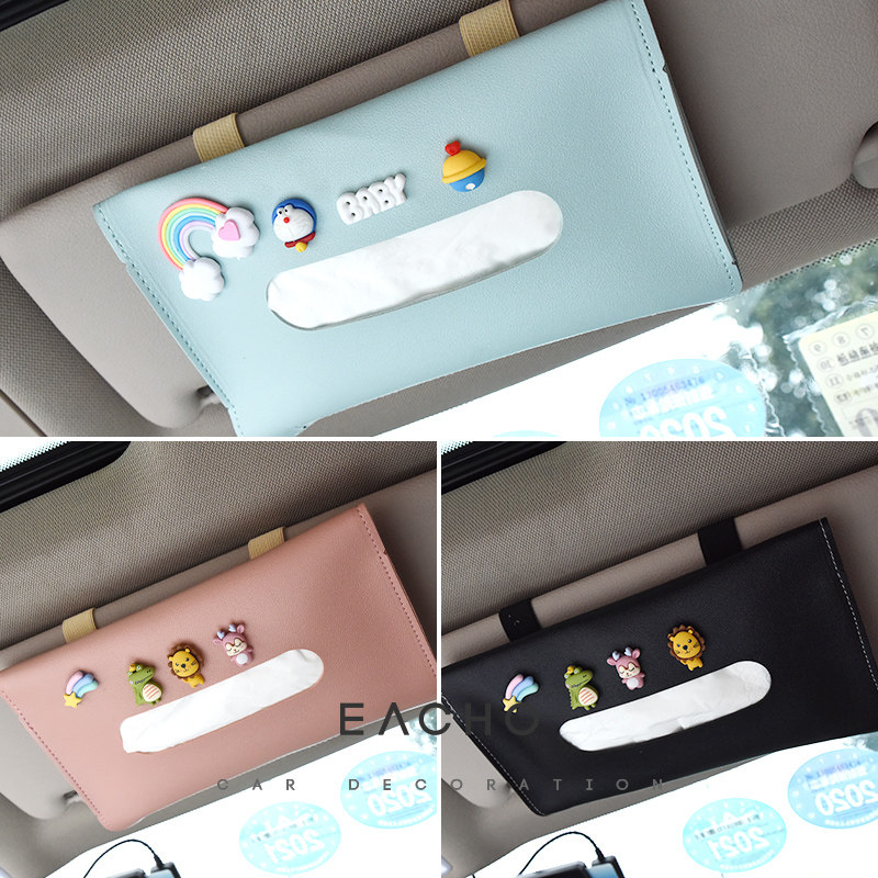 车载遮阳板纸巾盒女士车内抽纸网红挂式创意可爱高级感汽车抽纸盒