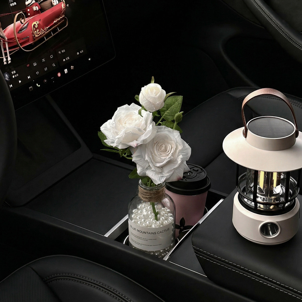 车载花束法式油画焦边仿玫瑰氛围车内饰品适用汽车摆件水杯架装饰,汽车用品/电子/清洗/改装,摆件,淘宝优惠券,粉丝福利购,淘宝优惠卷