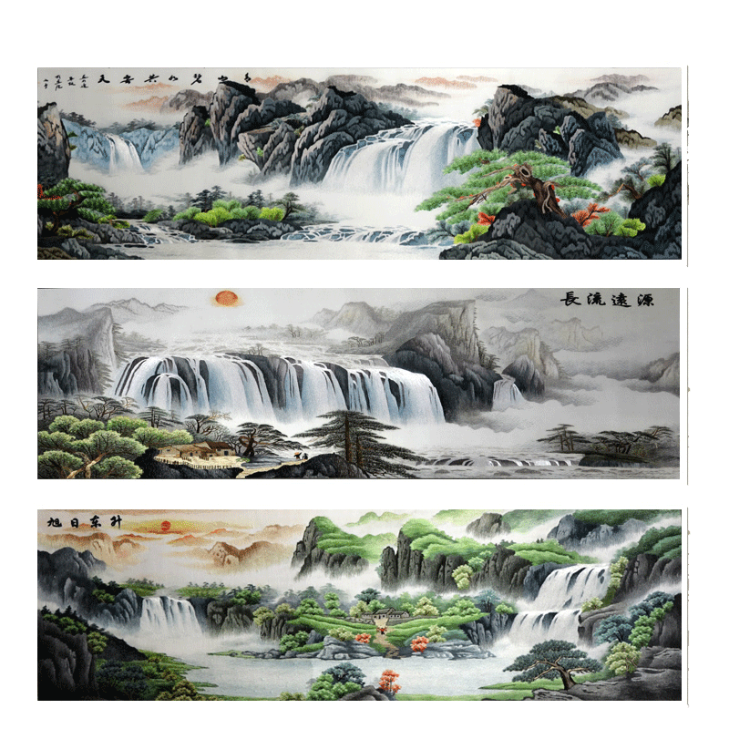 有福湘绣风水聚宝盆鸿运装饰画
