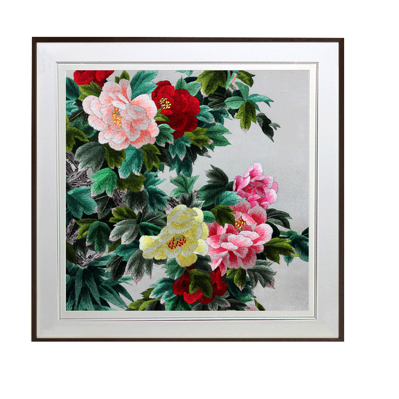 有福湘绣装饰画挂画成品