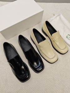 小众纯原单鞋女乐福鞋全真皮漆皮英伦风平跟方头小皮鞋女鞋