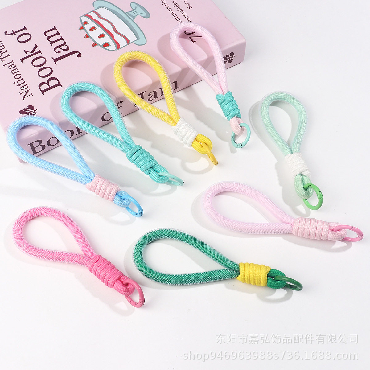 小红书网纱拼色挂绳挂件饰品图片