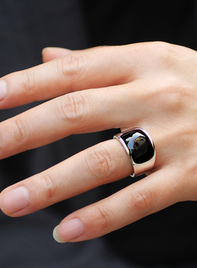 男女钛钢复古猫眼石戒指不掉色