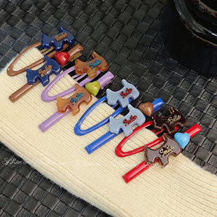 小狗撞色侧边夹前额碎发bb刘海夹高级感发夹女2025新款高端小边夹