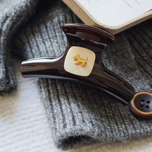 韩国高质量小号抓夹时尚醋酸小狗狗贴片发抓新款后脑勺鲨鱼夹发夹