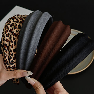 条纹布艺宽边发箍女2025新款高颅顶洗脸压发头箍时尚洋气发卡发饰