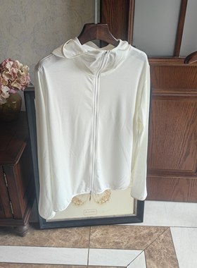 超细天丝羊毛女士连帽拉链衫薄外套防晒衣