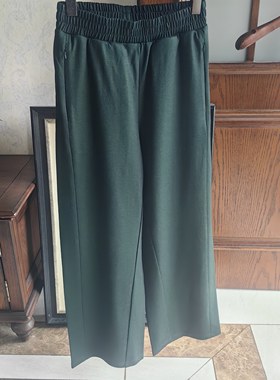 显瘦版型好纯羊毛女士小直筒长裤休闲裤修饰腿型口袋有拉链