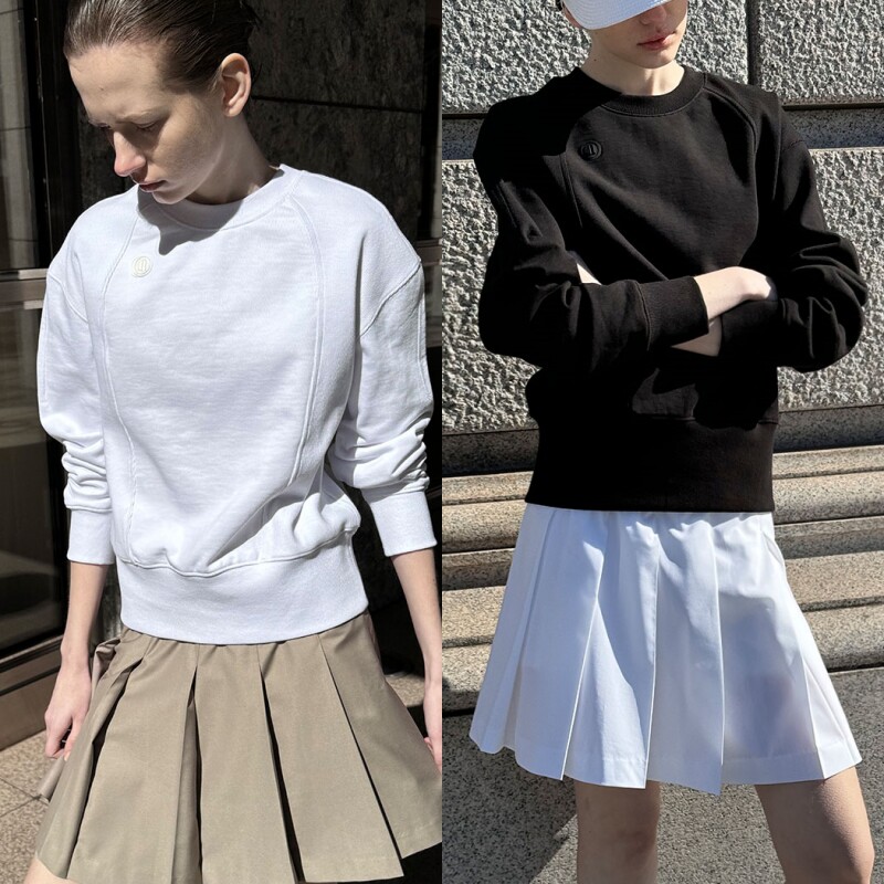 韩国正品代购ANELL高尔夫球服女士25春休闲圆领套头运动宽松卫衣