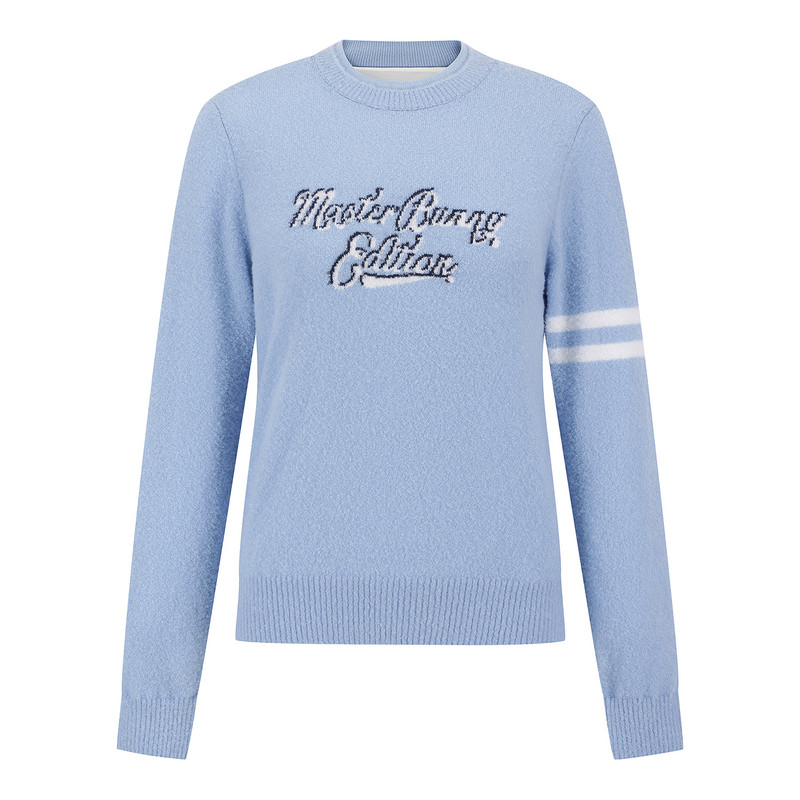 韩国代购MASTER BUNNY高尔夫球服25秋冬女运动标志防风长袖针织衫