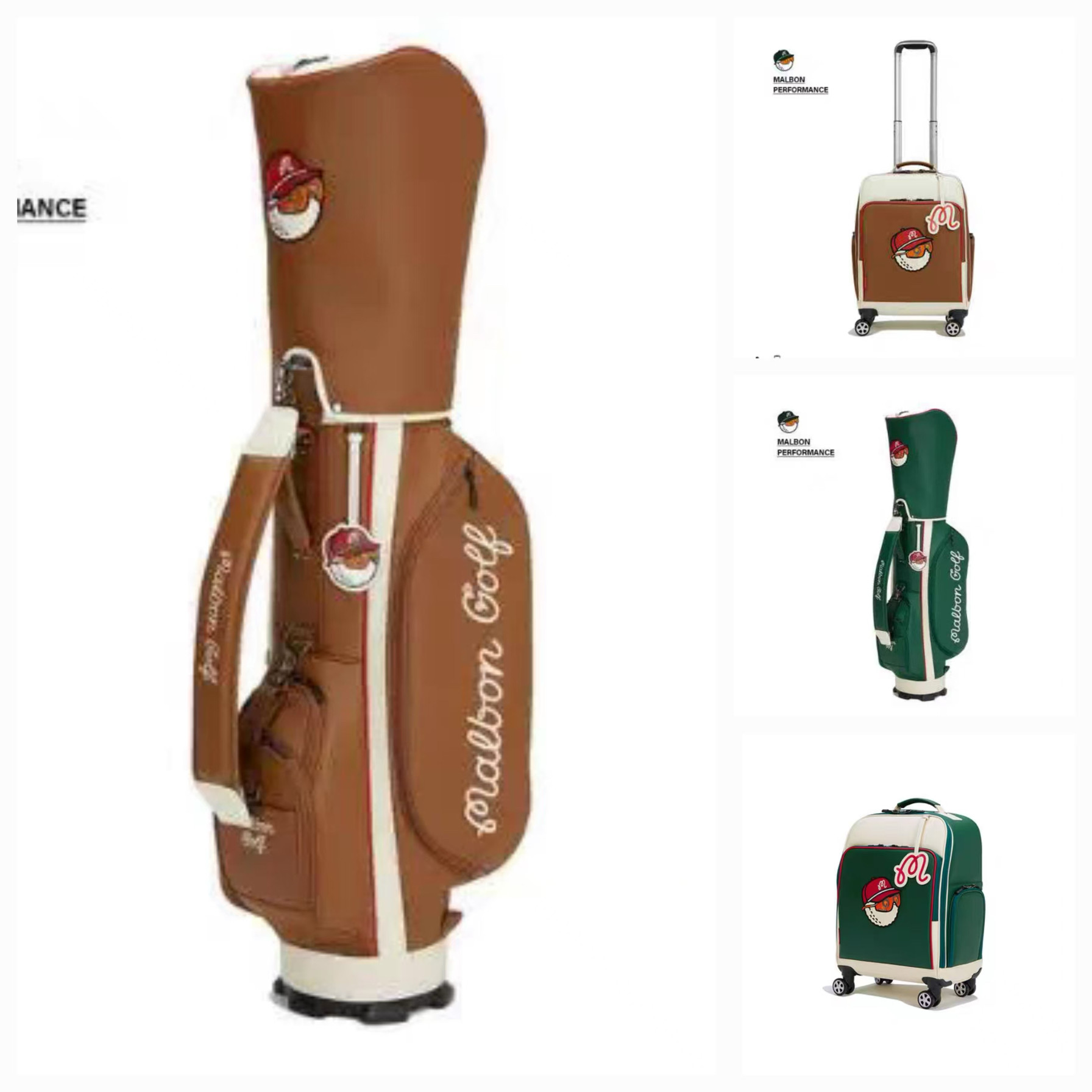 韩国正品代购Malbon高尔夫滚轮球包杆包波士顿包衣物包套装