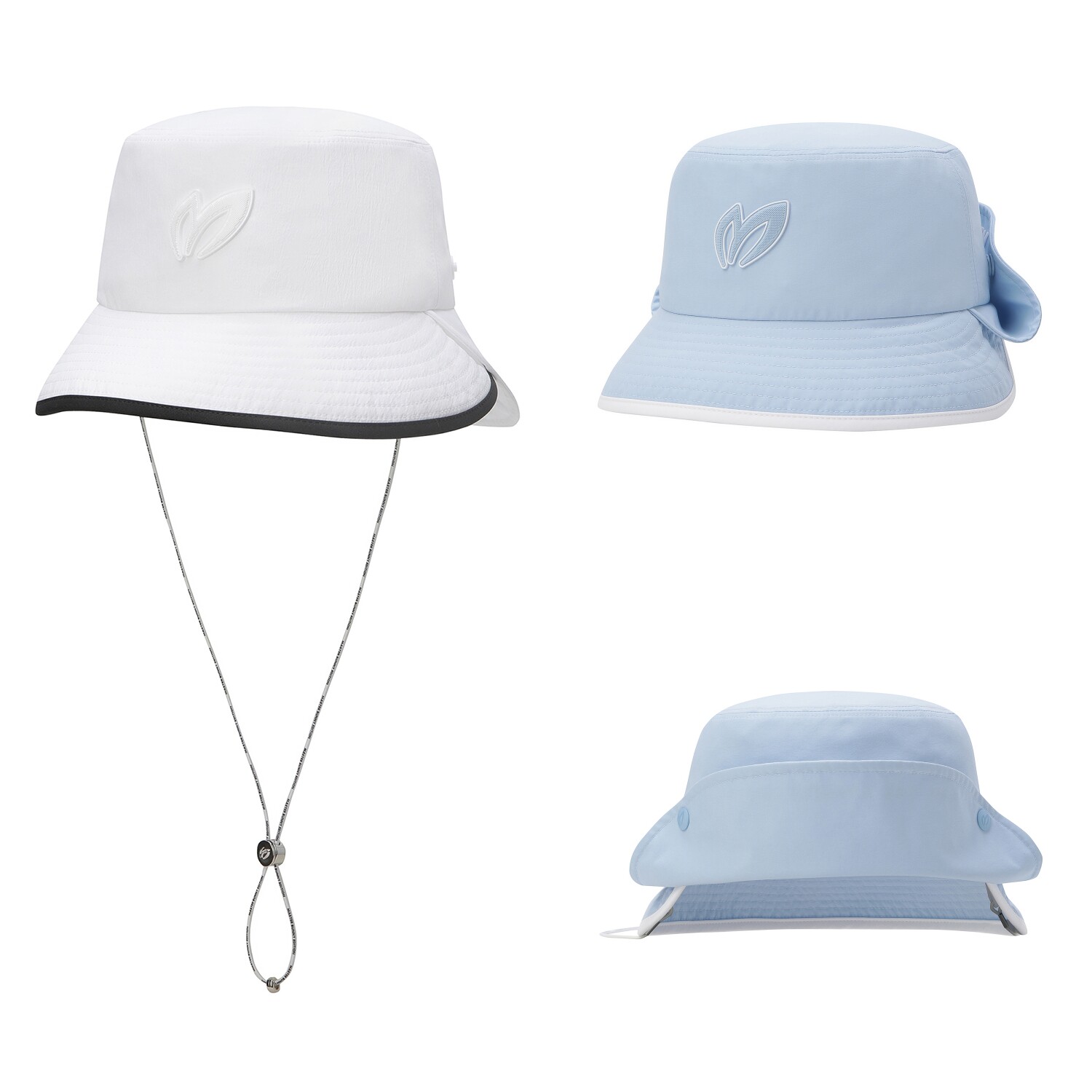 26女士春夏韩国代购MASTERBUNNY高尔夫球帽时尚配色防晒水桶帽子