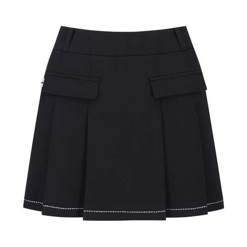 韩国代购PEARLYGATES高尔夫球服26女士秋季时尚透气运动褶皱短裙