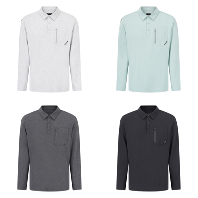 26春季男士韩国代购STANDREWS高尔夫球服运动宽松透气长袖Polo衫