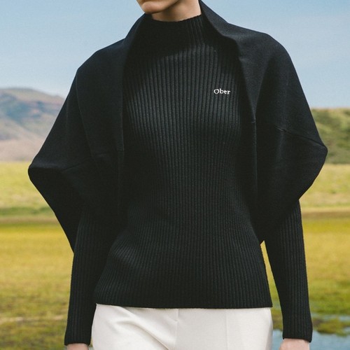 OBERGOLF 韩国正品女士高尔夫球服2026新款针织披肩