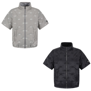 25秋冬女韩国代购MASTER BUNNY高尔夫球服立领纯色保暖短袖羽绒服