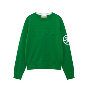 韩国代购 毛衣 UTAA高尔夫球服25女秋冬休闲圆领标志宽松针织套头衫
