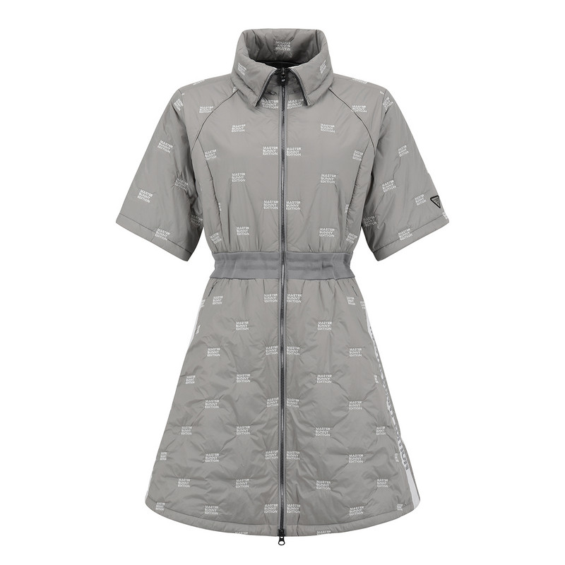 韩国代购MASTER BUNNY高尔夫球服25秋冬女士标志绗缝羽绒服连衣裙