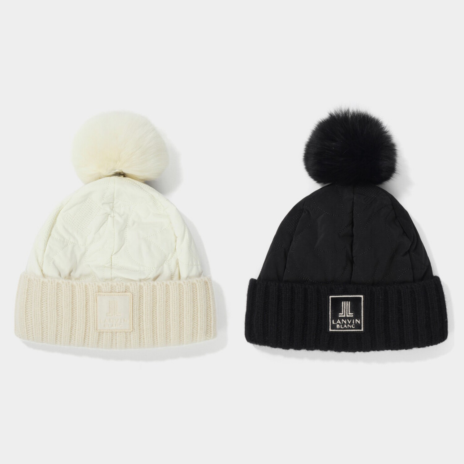 韩国代购LANVINBLANC高尔夫球帽25冬季女士防寒保暖毛球针织帽子