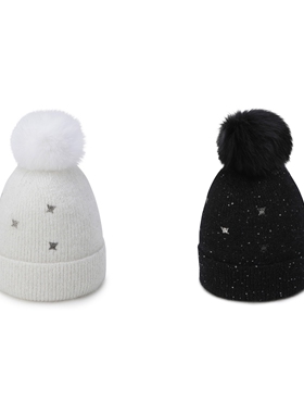 韩国正品代购ANEW 高尔夫球帽25女士秋冬时尚运动毛球保暖针织帽