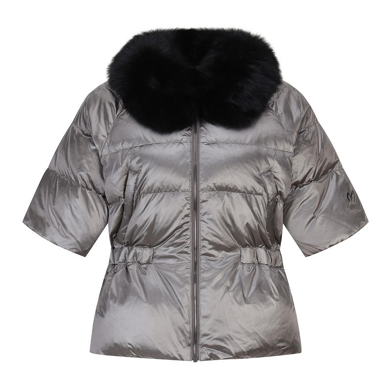 韩国代购MASTER BUNNY高尔夫球服25秋冬女可拆卸毛领短袖鹅绒夹克