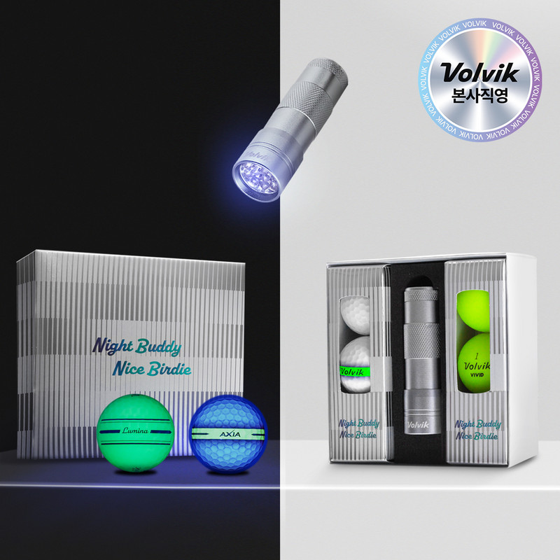 Volvik 韩国正品代购高尔夫夜场专用球发光球6颗装