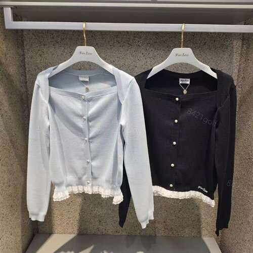 韩国代购FairLiar高尔夫球服26女士春夏透气运动配色长袖针织开衫
