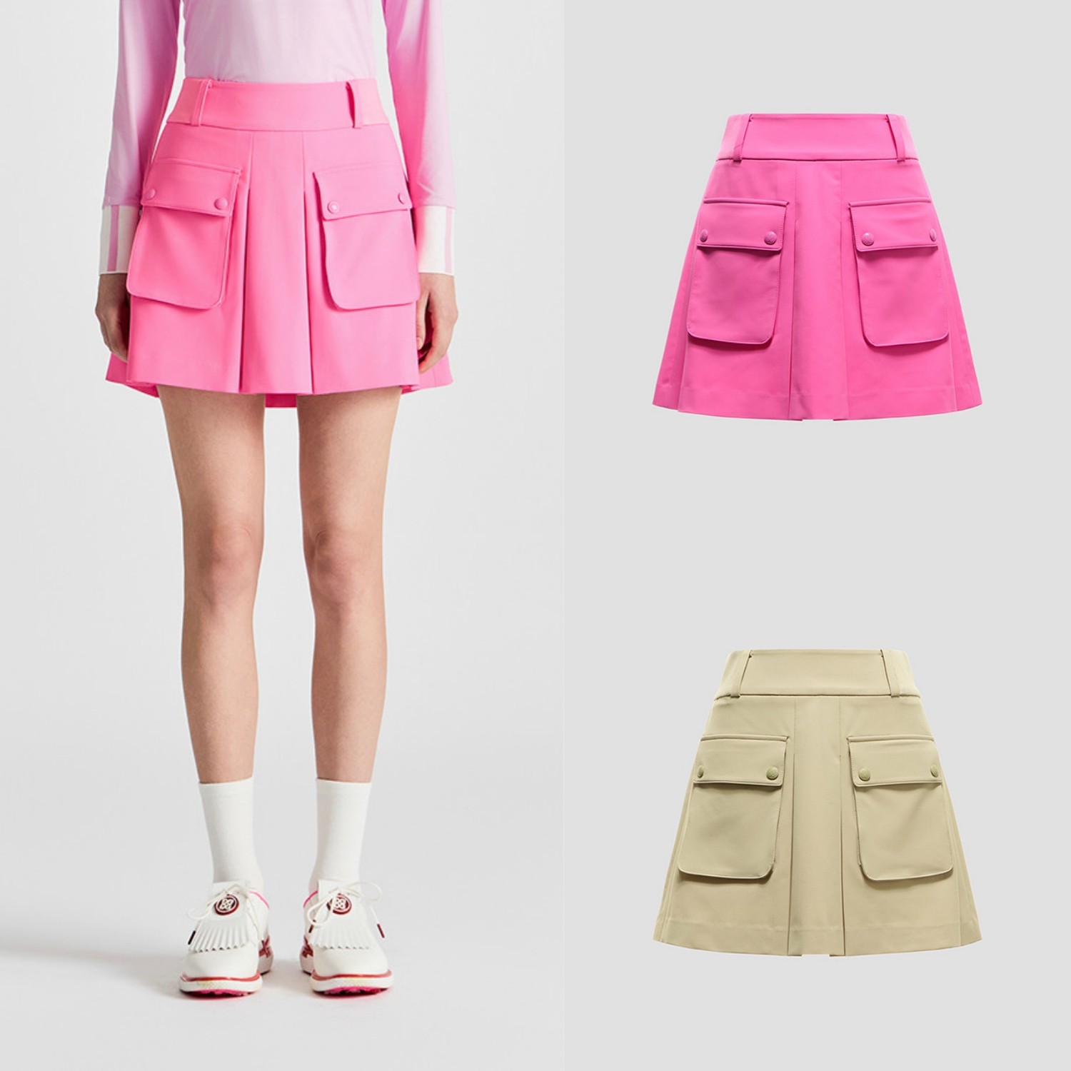 25女士韩国正品代购G4高尔夫球时尚纯色休闲运动褶皱显瘦口袋短裙,运动服/休闲服装,高尔夫球服,淘宝优惠券,粉丝福利购,淘宝优惠卷