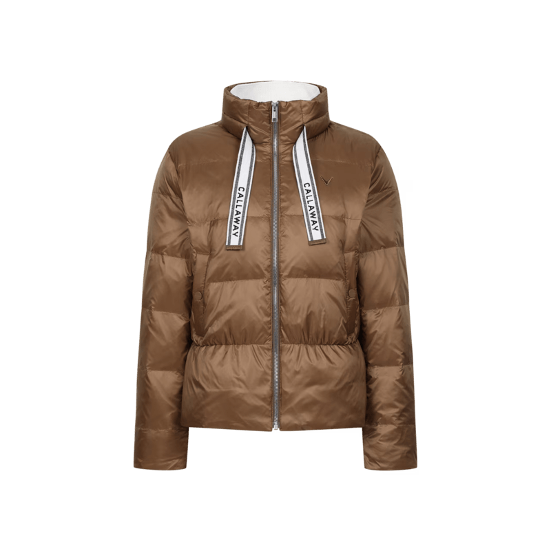 韩国代购CALLAWAY高尔夫球服25女冬季时尚保暖拉链立领收腰羽绒服