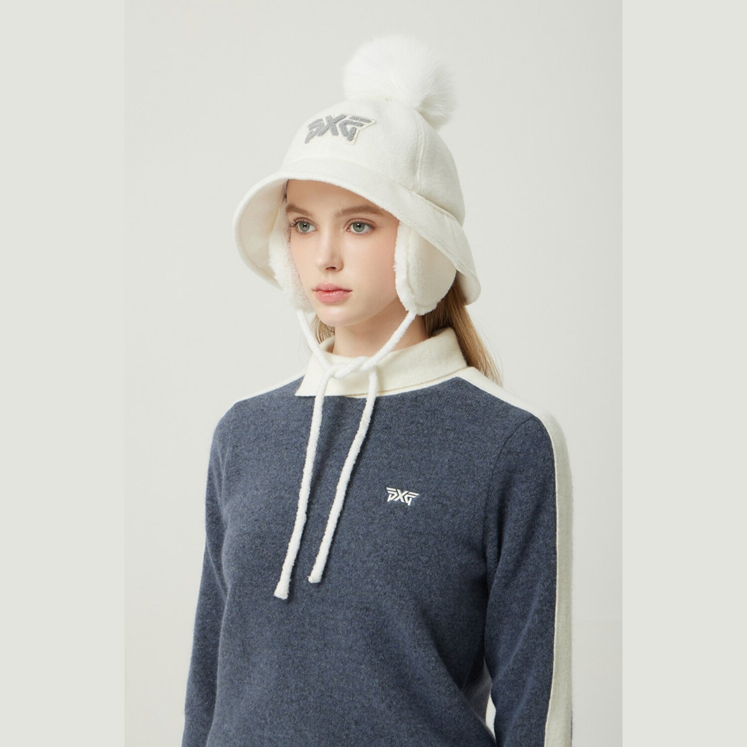 韩国正品代购PXG高尔夫球帽25冬季女士防风保暖护耳百搭渔夫帽子