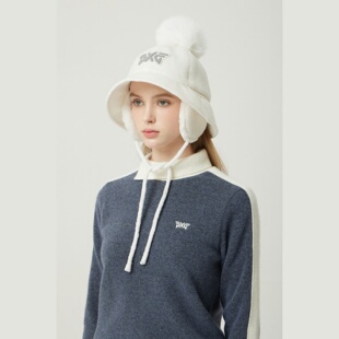 韩国正品代购PXG高尔夫球帽25冬季女士防风保暖护耳百搭渔夫帽子