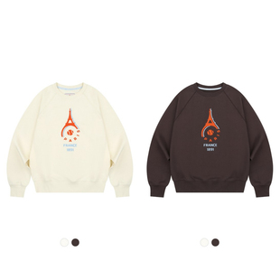 韩国代购 百搭宽松插肩卫衣 ROND&DÉMARRER高尔夫球服25男女通用款