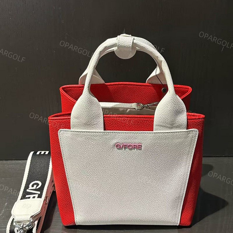 韩国代购G4高尔夫球包25新款春夏撞色皮革单肩背包运动户外手提包