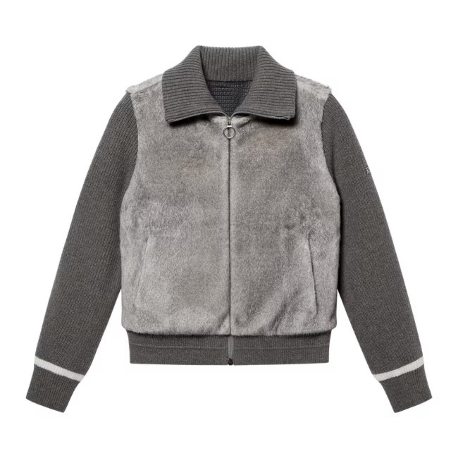 韩国代购FOOTJOY高尔夫球服25秋冬女士毛绒防风保暖针织拼接外套