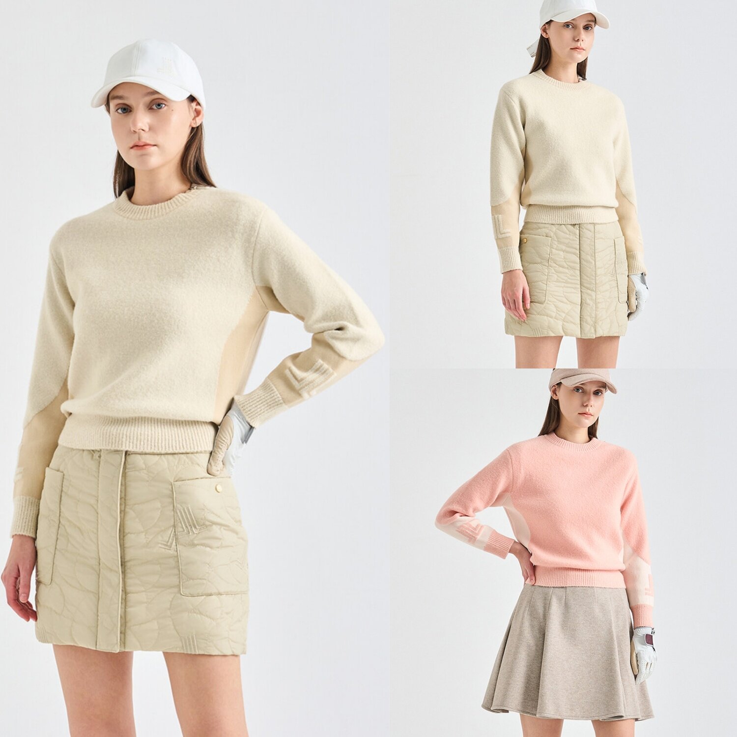 韩国代购LANVINBLANC高尔夫球服25女士秋冬时尚保暖舒适针织上衣