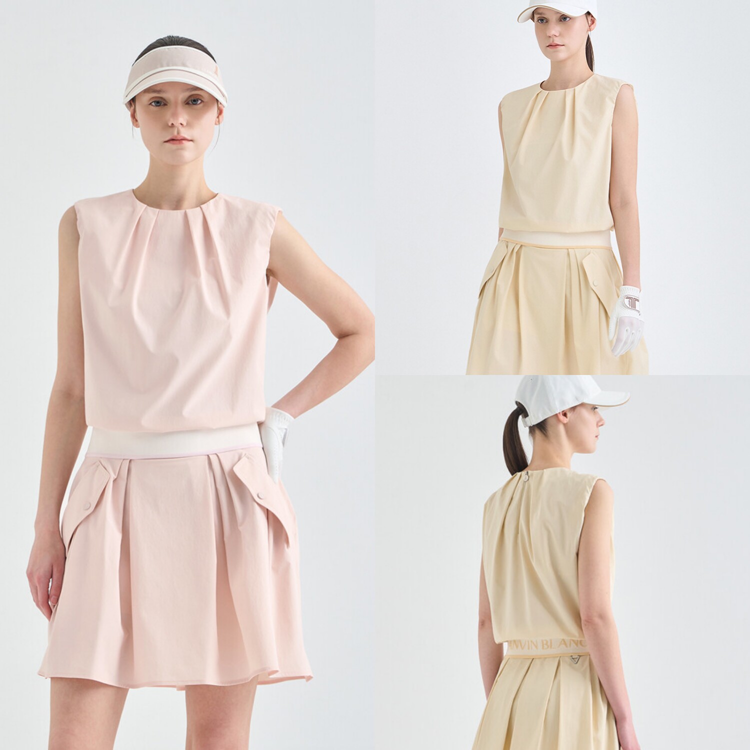 韩国代购LANVINBLANC高尔夫球服26春夏女士时尚百搭圆领纯色背心