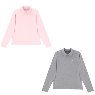 打底衫 韩国代购 Volvik高尔夫球服25女士秋冬保暖休闲加绒翻领长袖