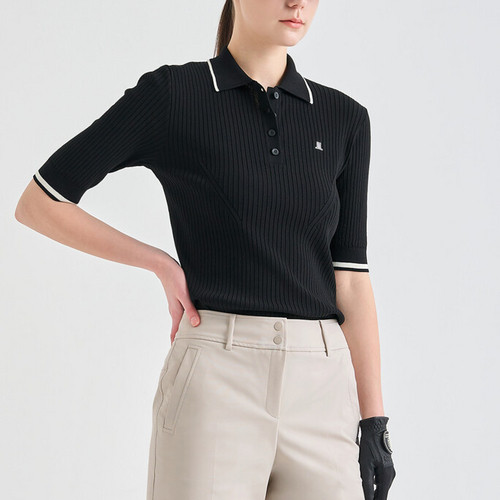 LANVINBLANC韩国正品代购女士高尔夫球服26新款半袖针织衫上衣