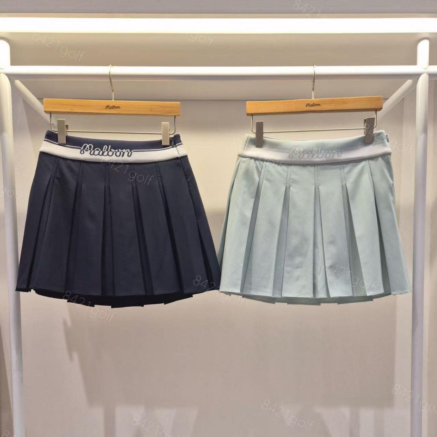韩国正品代购女士高尔夫球服装2026夏季新款纯色褶皱运动半身短裙