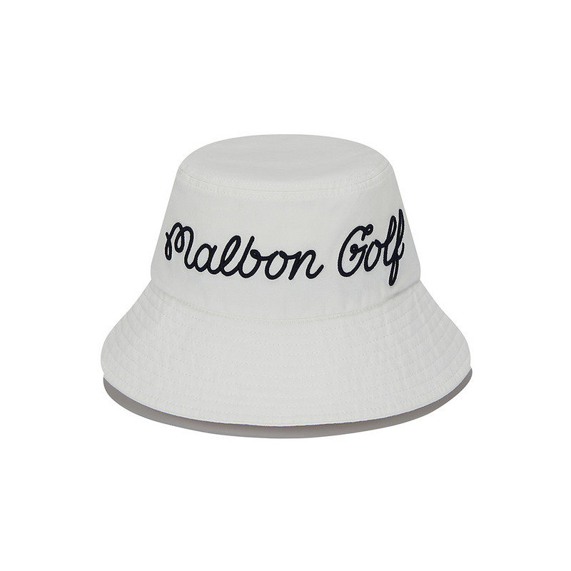 Malbon韩国正品代购高尔夫球帽子户外防晒男女通用基本字母渔夫帽