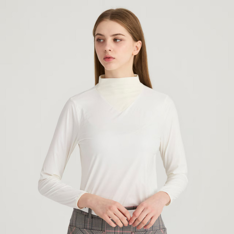 韩国代购Callaway卡拉威高尔夫球服25秋冬半高领长袖防风打底T恤