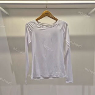 韩国代购Malbon高尔夫球服26春夏女士圆领速干透气修身运动打底衫