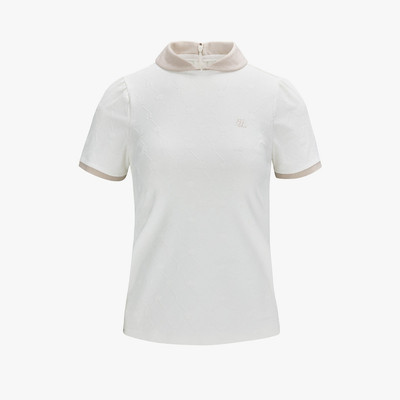 FairLiar韩国正品代购高尔夫球服装26新款小领提花短袖T恤