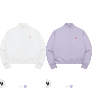 韩国代购 ROND&DÉMARRER高尔夫球服25女士网球运动休闲半拉链卫衣