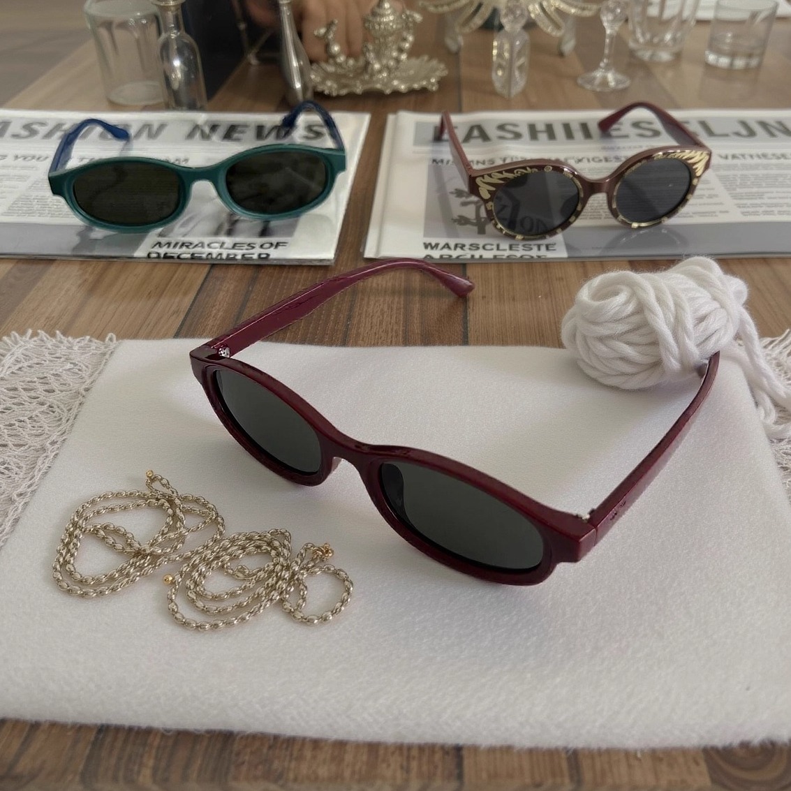 2025新款高品质小圆框框太阳镜女款百搭显猫眼拍高级新太阳眼镜女