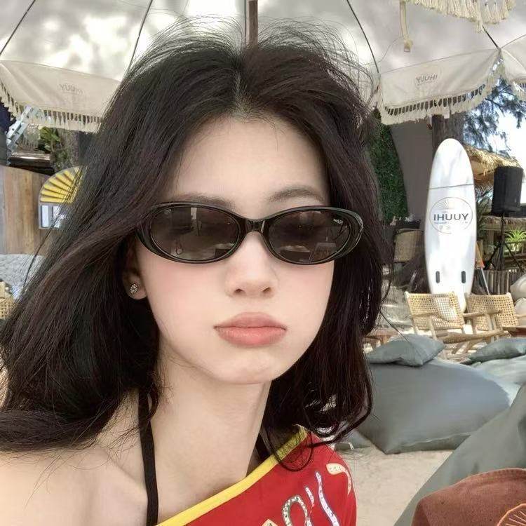 韩系复古椭圆猫眼墨镜女款2026新款海边拍照防晒太阳眼镜窄框小脸,ZIPPO/瑞士军刀/眼镜,太阳眼镜,淘宝优惠券,粉丝福利购,淘宝优惠卷