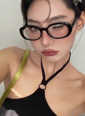 猫眼眼镜女可配度数近视素颜神器方圆脸黑框眼镜框架橘猫框高级感
