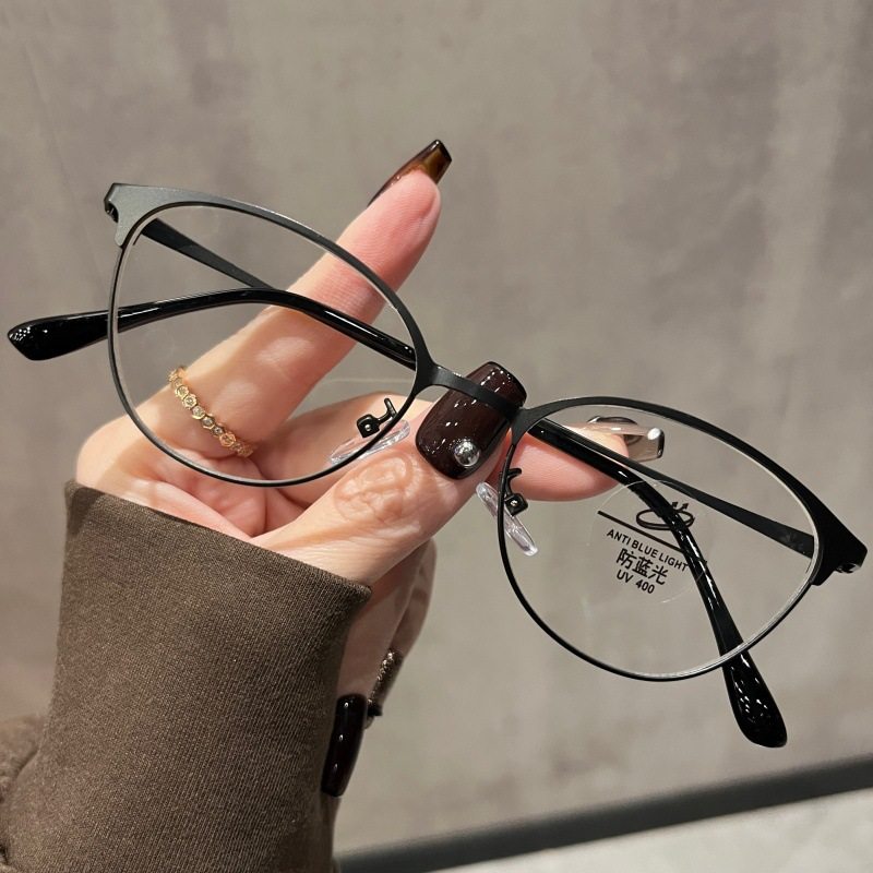 防蓝光近视眼镜女韩版潮学生网红款可配有度数平光镜超轻眼睛框