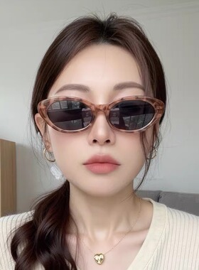 韩系辣妹猫眼墨镜女款高级感2026新款复古太阳镜防紫外线欧美潮酷