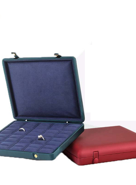 新款高档首饰珠宝手链吊坠戒指收纳盒展示盘双排扣盒子饰品礼物盒